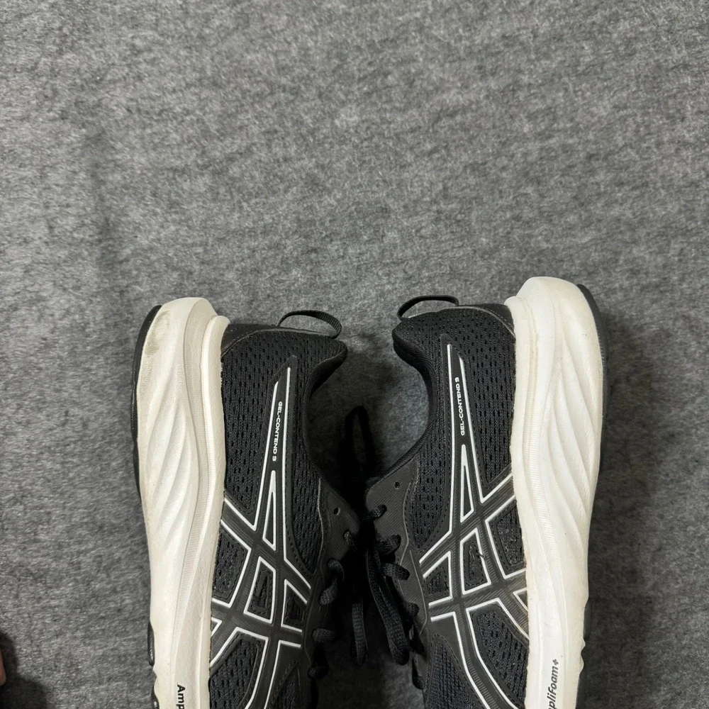 ASICS Gel-Contend 9 Womens Running Shoes Black White 1012B681 Size 9